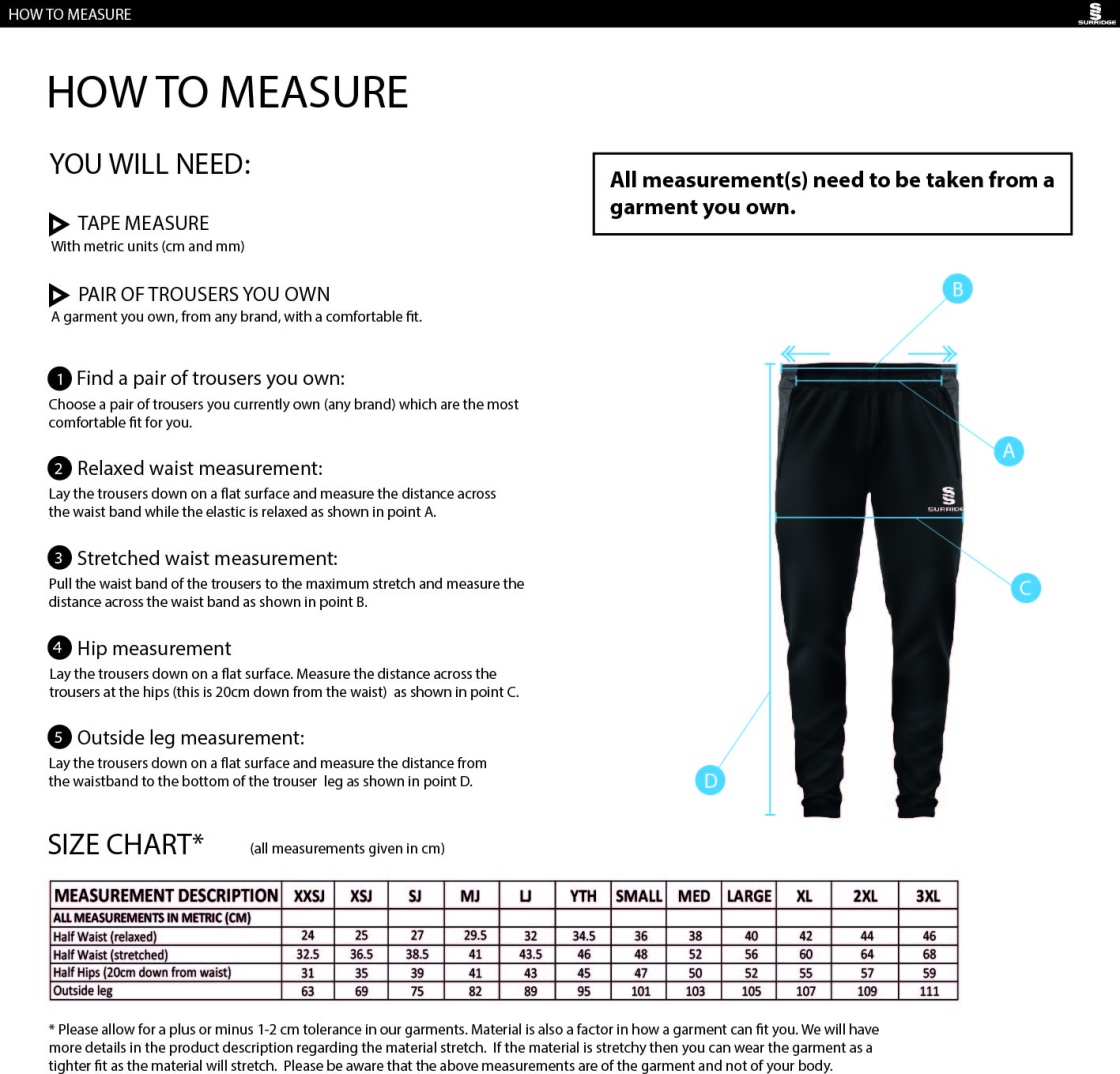 Dual Skinny Pant - Size Guide